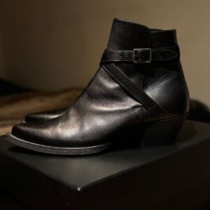 Saint-Laurent Buckled Strap Anckle Boots Men